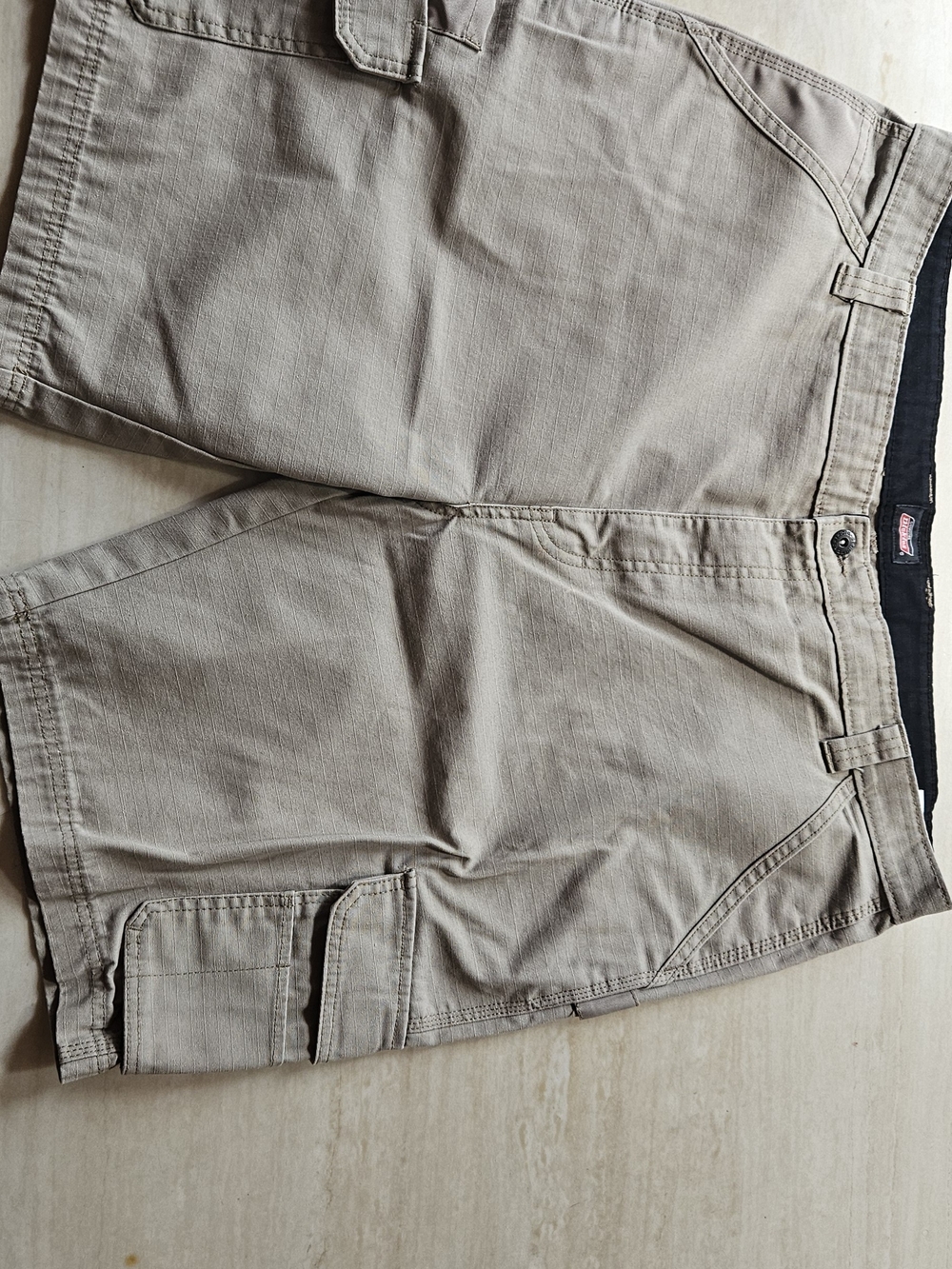 Dickies Men's Beige Cargo Shorts - Classic Cotton Blend